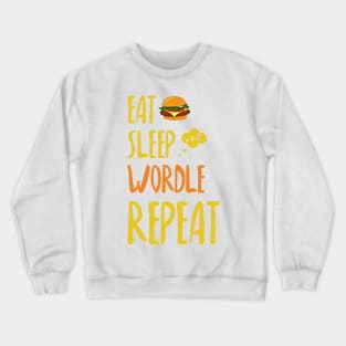 eat sleep wordle repeat Crewneck Sweatshirt